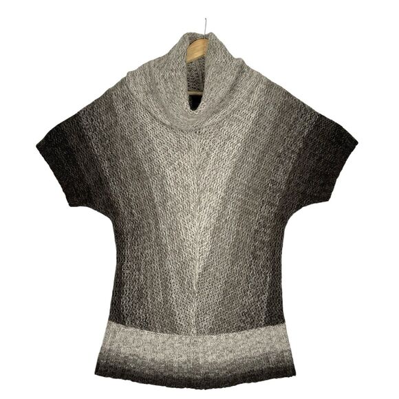 Fenn Wright Manson Women's Turtleneck Tunic Sweater M Gray Taupe Wool Blend Cozy - Picture 1 of 11